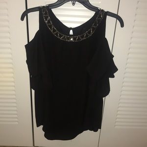 A.Byer Sequined Black Top